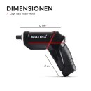 Akkuschrauber 4V Matrix NEO Komplett-Set inkl. Bits, Bithalter, Stofftasche & USB-C Kabel