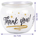 Duftkerze im Glas mit Spruch  Thank You