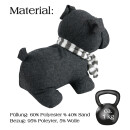 Türstopper Mops Anthrazit 25x20cm