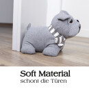 Türstopper Mops Silber 25x20cm