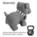 Türstopper Mops Silber 25x20cm