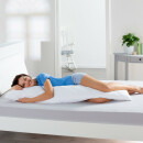 Seitenschläfer Kissenhülle 40x140cm + Premium Kissen schwarz - jet black