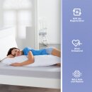 Seitenschläfer Kissenhülle 40x140cm + Premium Kissen beige - creme