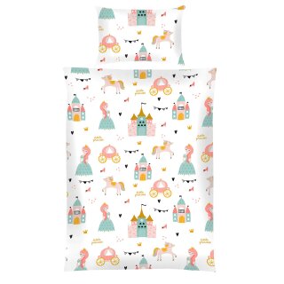 Kinder Bettwäsche 100x135cm / 40x60cm Prinzessin