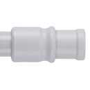 Cafehausstangen weiß - perlweiß 125 - 225cm + Klemmträger