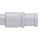 Cafehausstangen weiß - perlweiß 125 - 225cm + Klemmträger
