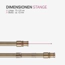 Cafehausstangen gold  - messing matt 75 - 125cm + Klemmträger