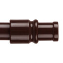 Cafehausstangen braun - dunkelbraun 125 - 225cm + Klemmträger