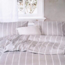 Bettwäsche-Set 2-teilig Baumwolle 135x200/80x80cm Preppy Pinstripe