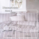 Bettwäsche-Set 2-teilig Baumwolle 135x200/80x80cm Preppy Pinstripe