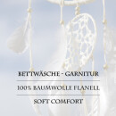 Bettwäsche-Set 2-teilig Baumwolle 135x200/80x80cm Preppy Pinstripe