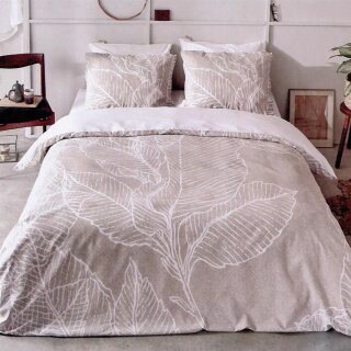 Bettwäsche-Set 2-teilig Baumwolle 135x200/80x80cm Leaves&Trees