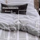 Bettwäsche-Set 2-teilig Baumwolle 135x200/80x80cm Stripe Along