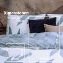 Bettwäsche-Set 2-teilig Satin-Baumwolle 155x220/80x80cm