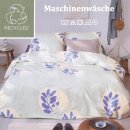Bettwäsche-Set 2-teilig Satin-Baumwolle 155x220/80x80cm Remade Romantic Leaves