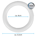Ringe mit Faltenleghaken Ø40mm 10er Set Weiß