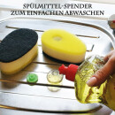 Spülschwamm 12er Pack mit Saugnapfhalter