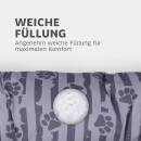 Hundekissen mit Pfoten gesteppt Anthrazit 40x60 cm