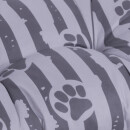 Hundekissen mit Pfoten gesteppt Anthrazit 40x60 cm