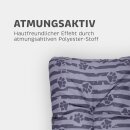 Hundekissen mit Pfoten gesteppt Anthrazit 60x80 cm