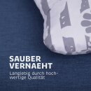 Hundekissen mit Pfoten gesteppt Anthrazit 60x80 cm