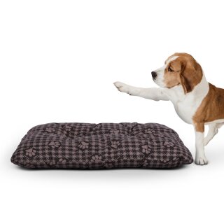 Hundekissen mit Pfoten gesteppt Braun 70x100 cm