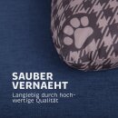 Hundekissen, kariert mit Pfoten - 70x100cm Braun
