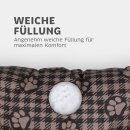 Hundekissen mit Pfoten gesteppt Braun 70x100 cm
