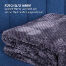 Kuscheldecke "Popcorn" Cashmere Soft-Touch Anthrazit 150x200 cm