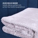 Kuscheldecke "Popcorn" Cashmere Soft-Touch Silber 150x200 cm