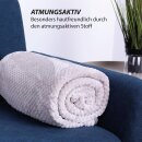 Kuscheldecke "Popcorn" Cashmere Soft-Touch Silber 150x200 cm