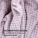 Kuscheldecke "Popcorn" Cashmere Soft-Touch Silber 150x200 cm