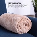 Kuscheldecke "Popcorn" Cashmere Soft-Touch Camel 150x200 cm