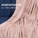 Kuscheldecke "Popcorn" Cashmere Soft-Touch Camel 150x200 cm