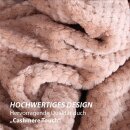 Kuscheldecke "Popcorn" Cashmere Soft-Touch Camel 150x200 cm