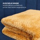 Kuscheldecke "Popcorn" Cashmere Soft-Touch Curry  150x200 cm