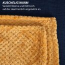 Kuscheldecke "Popcorn" Cashmere Soft-Touch Curry  150x200 cm