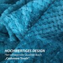 Kuscheldecke "Popcorn" Cashmere Soft-Touch Petrol 150x200 cm