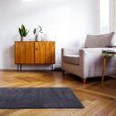 Hochflor Teppich kuschelweich  anthrazit 60x120cm