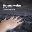 Hochflor Teppich kuschelweich  anthrazit 60x120cm