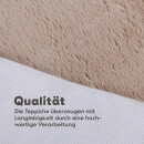 Hochflor Teppich kuschelweich  camel 60x120cm