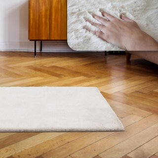 Allzweckteppich "Faux Rabbit" offwhite 60x120cm