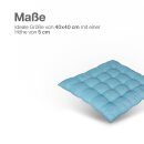 Stuhlkissen "Lissabon" 40x40cm Türkis 1er Pack