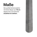 Schuhlöffel Metall 79cm Silber