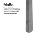 Schuhlöffel XXL, Schuhanzieher 79 cm lang - Edelstahl