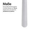 Schuhlöffel Metall 79cm Weiß