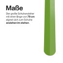 Schuhlöffel Metall 79cm Grün