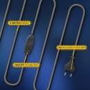 Mobiler Deckenventilator inkl. Aufhänger und Anschlusskabel 5m Schwarz