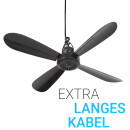 Mobiler Deckenventilator schwarz, Ø40cm (5m Kabel), mit Aufhänger