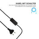 Mobiler Deckenventilator schwarz, Ø40cm (5m Kabel), mit Aufhänger